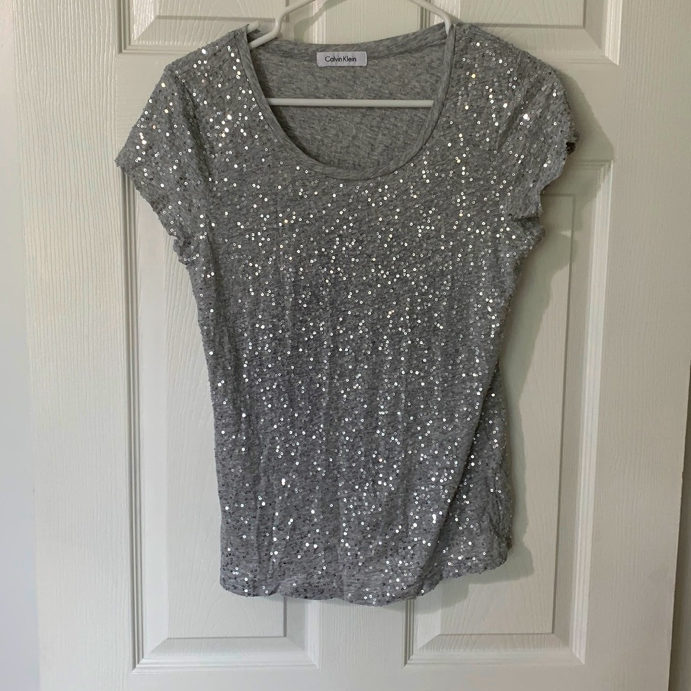 Calvin Klein cotton t-shirt with sequins